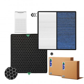 Fakir Luminoso Smart Filtre Hava Temizleyici Uyumlu FAF Marka Double Hepa Karbon Birleşik Filtre  Mavi Beyaz Allergy Filtresi 