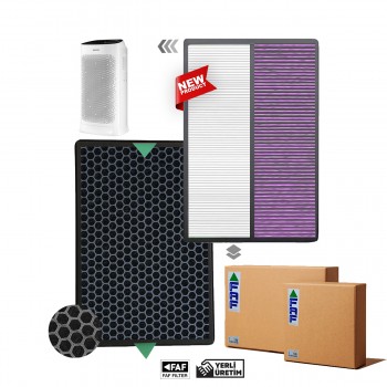 Samsung AX60R5080WD Hava Temizleyici Filtre Faf Marka Uyumlu Ürün  Double Hepa + Karbon Birleşik Filtre   Mor Beyaz Antibacterial