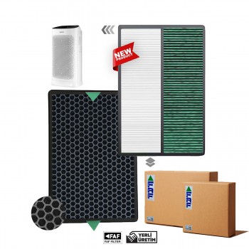Samsung AX60R5080WD Hava Temizleyici Filtre Faf Marka Uyumlu Ürün Double Hepa + Karbon Birleşik Filtre Yeşil Beyaz Formaldehit