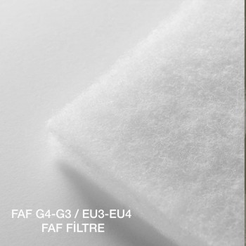 1m² Elyaf Filtre 1 Kalite  Eu4  / G4 Sınıfı Filtre   Beyaz Renk Natural