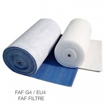 2x5 metre. 10m² G4 / EU4 Sınıfı Elyaf Filtre / Beyaz  / Mavi- Beyaz 1 Top