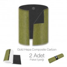 Vestel WHT-402 Hava Temizleyici Filtre Üstü Uyumlu Sargı  Composite Hepa Karbon  2 li Paket Gold Ioniser  Gold Siyah