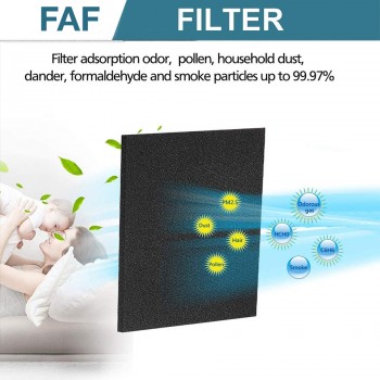 FAF FILTER / 2 Adet 10 mm Hava Temizleyici / Davlumbaz /Klima İçin Koku Giderici Real Aktif Karbon Keçe FAF335987980