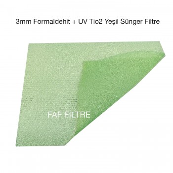 33x33cm 3mm  2 Adet  Formaldehit UV-Tio2 Yeşil Sünger Filtre  Hava Temizleme Cihazları / Klimalar İçin UV- Formaldehit Koku Giderici 