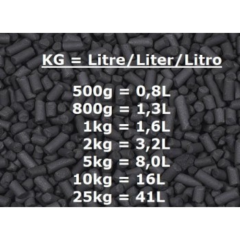 3- 4 MM Pellet Emprenye Edilmiş Aktif Karbon Filtre Malzemesi Ağır Koku Giderici Bacalar için özel 20 kg 1 çuval 