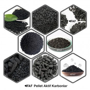 3- 4 MM Pellet Emprenye Edilmiş Aktif Karbon Filtre Malzemesi Ağır Koku Giderici Bacalar için özel 20 kg 1 çuval 