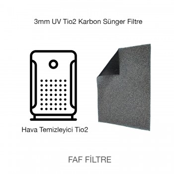 25*100cm. 3mm. UV. Tio2 /Karbonlu Fotokatalist Sünger  Ultraviole, Ozon, Hava Temizleyici, ve Klimalar İçin 