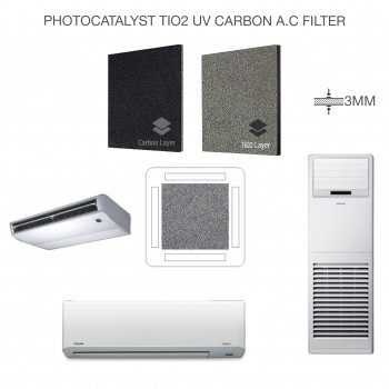 25*100cm. 3mm. UV. Tio2 /Karbonlu Fotokatalist Sünger  Ultraviole, Ozon, Hava Temizleyici, ve Klimalar İçin 