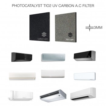 25*100cm. 3mm. UV. Tio2 /Karbonlu Fotokatalist Sünger  Ultraviole, Ozon, Hava Temizleyici, ve Klimalar İçin 