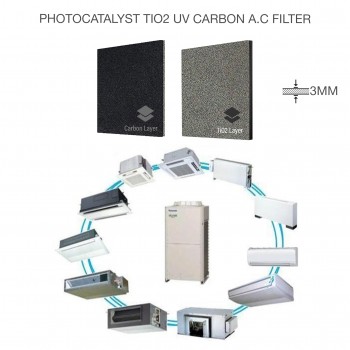 25*100cm. 3mm. UV. Tio2 /Karbonlu Fotokatalist Sünger  Ultraviole, Ozon, Hava Temizleyici, ve Klimalar İçin 