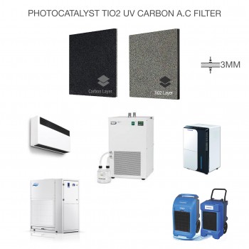 25*100cm. 3mm. UV. Tio2 /Karbonlu Fotokatalist Sünger  Ultraviole, Ozon, Hava Temizleyici, ve Klimalar İçin 