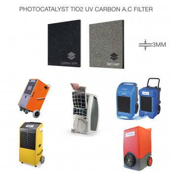 25*100cm. 3mm. UV. Tio2 /Karbonlu Fotokatalist Sünger  Ultraviole, Ozon, Hava Temizleyici, ve Klimalar İçin 