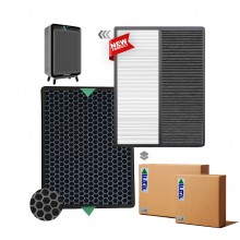 Beurer LR500 Hava Temizleyici Filtre Faf Marka Uyumlu Ürün Hepa + Karbon Birleşik Filtre  Smoky Siyah Beyaz