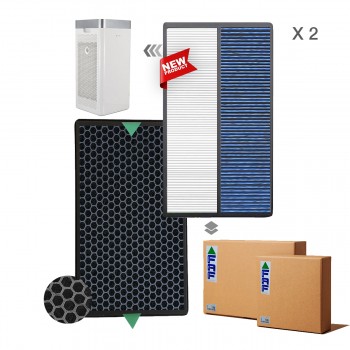 2 Adet Set Dijitsu HT100 Filtre Faf Marka Çift Katmanlı Hepa + Karbon Birleşik Filtre Mavi Allergy Filtre
