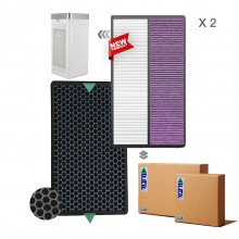 2 Adet Set Dijitsu HT100  Filtre Faf Marka Çift Katmanlı Hepa + Karbon Birleşik Filtre Mor Antibakteriyel Filtre