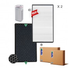 2 Adet Set Dijitsu HT200 Yedek Filtre  Faf Marka Uyumlu Ürün  Hepa + Karbon Birleşik Filtre   Beyaz