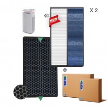 2 Adet Set Dijitsu HT200 Filtre Faf Marka Çift Katmanlı Hepa + Karbon Birleşik Filtre Mavi Allergy Filtre