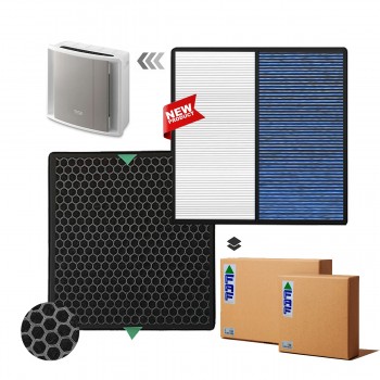Delonghi AC100 Filtre Faf Marka Çift Katmanlı Hepa + Karbon Birleşik Filtre Mavi Allergy Filtre