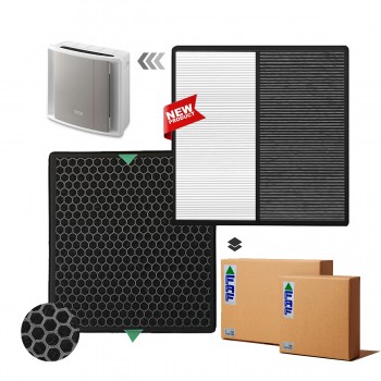 Delonghi AC100 Filtre Faf Marka Çift Katmanlı Hepa + Karbon Birleşik Filtre Mavi -Siyah Smoky Filtre