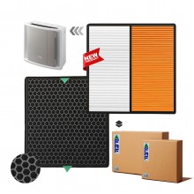 Delonghi AC100 Filtre Faf Marka Çift Katmanlı Hepa + Karbon Birleşik Filtre Turuncu Allergy Filtre