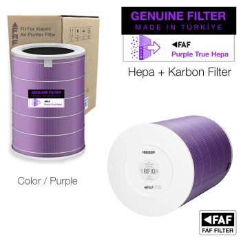Xiaomi Smart Air Purifier 4 Filtre  Model: AC-M16-SC Filtresi Özel Seri High Efficiency Filtre (Mor Antibakteriyel) FAF / True Cam 360 Hepa 