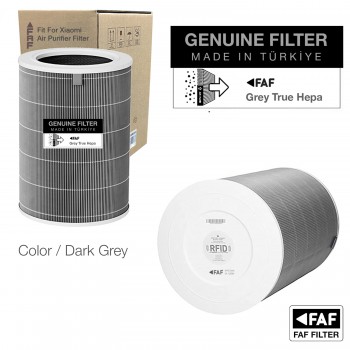 Xiaomi Mi Air Purifier 2H- 2C- 2S - 3H - 3C Filtresi  360 True Cam Hepa Yeni Formullü Filtre Ø200*H290MM ÖLÇÜ (Gri True Hepa)