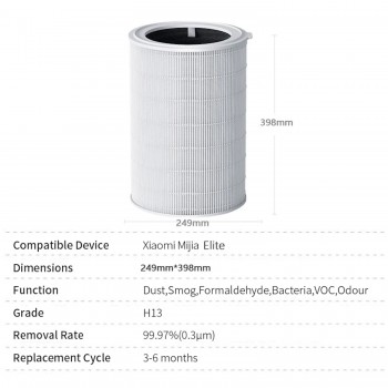 Xiaomi Smart Air Purifier Elite Model Y600 Filtre