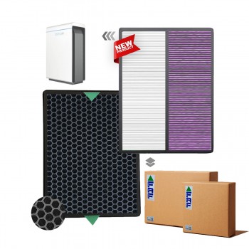 Işkın Hava Temizleyici Filtre Faf Marka Uyumlu Ürün Hepa + Karbon Birleşik Filtre   Mor Antibacterial