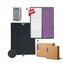 Nikken Air Wellness Power5 Pro Hava Temizleyici Filtre Faf Marka Uyumlu Ürün Hepa + Karbon Birleşik Filtre   Mor Antibacterial