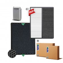 Nikken Air Wellness Power5 Pro Hava Temizleyici Filtre Faf Marka Uyumlu Ürün Hepa + Karbon Birleşik Filtre   Siyah Smoky