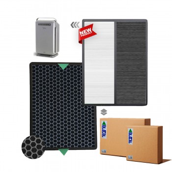 Nikken Air Wellness Power5 Pro Hava Temizleyici Filtre Faf Marka Uyumlu Ürün Hepa + Karbon Birleşik Filtre   Siyah Smoky