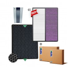 Nikken Air Wellness Power5 KSAP1000 - NKAP100 - 1389 Hava Temizleyici Filtre Faf Marka Uyumlu Ürün Hepa + Karbon Birleşik Filtre   Mor Antibacterial