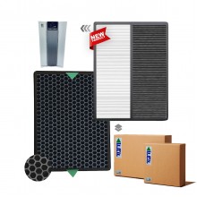 Nikken Air Wellness Power5 KSAP1000 - NKAP100 - 1389 Hava Temizleyici Filtre Faf Marka Uyumlu Ürün Hepa + Karbon Birleşik Filtre   Siyah Smoky