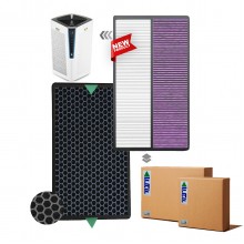 2 Adet Set Karcher AF100 Hava Temizleyici Filtre Faf Marka Uyumlu Ürün  Hepa + Karbon Birleşik Filtre   Mor antibakteriyel 