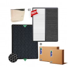 Rain Life NBA-150 Hava Temizleyici Filtre Faf Marka Uyumlu Ürün Hepa + Karbon Birleşik Filtre   Siyah Smoky
