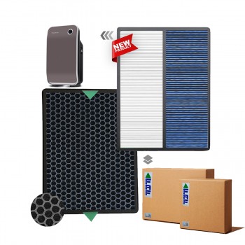 Rowenta PU2120 Hava Temizleyici Filtre Faf Marka Uyumlu Ürün Hepa + Karbon Birleşik Filtre XD6040FO, XD6040  Mavi Allergy