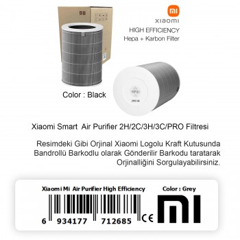 Xiaomi Mi Air Purifier 3H Filtre Gri Hepa High Efficiency   Gri Hepa High Efficiency