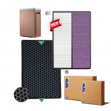 Beko AP8100 Filtre Hava Temizleyici Havamis Filtre Faf Marka Uyumlu Ürün Çift Katmanlı Hepa + Karbon Birleşik Filtre Mor -Beyaz Antibakteriyel Filtre