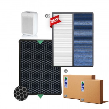 Arzum AR0150 Optima Air Filtre Hava Temizleyici Faf Marka Çift Katmanlı Hepa + Karbon Birleşik Filtre Mavi -Beyaz Allergy Filtre