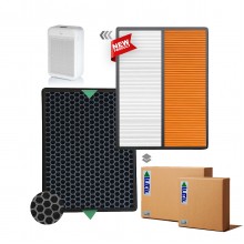 Arzum AR0150 Optima Filtre Hava Temizleyici Faf Marka Çift Katmanlı Hepa + Karbon Birleşik Filtre Turuncu -Beyaz Allergy Filtre