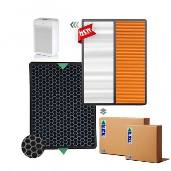 Arzum AR0150 Optima Filtre Hava Temizleyici Faf Marka Çift Katmanlı Hepa + Karbon Birleşik Filtre Turuncu -Beyaz Allergy Filtre
