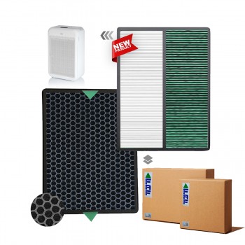 Arzum AR0150 Optima Air Filtre Faf Marka Uyumlu Ürün Çift Katmanlı Hepa + Karbon Birleşik Filtre Yeşil -Beyaz Formaldehid Filtre
