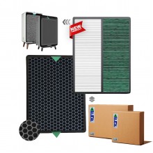 Bissell 3001N Air220- A320 Filtre Faf Marka Uyumlu Ürün Çift Katmanlı Hepa + Karbon Birleşik Filtre Yeşil -Beyaz Formaldehid Filtre