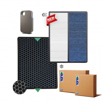 Coway Dolamitis Filtre AP1008CH-DH Filtre Faf Marka Uyumlu Ürün Hepa + Karbon Birleşik Filtre Mavi Allergy