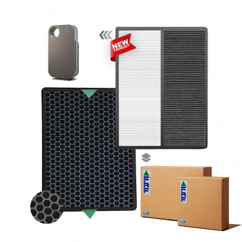 Coway Dolamitis Filtre AP1008CH-DH Filtre Faf Marka Uyumlu Ürün Hepa + Karbon Birleşik Filtre Natural Siyah Smoky