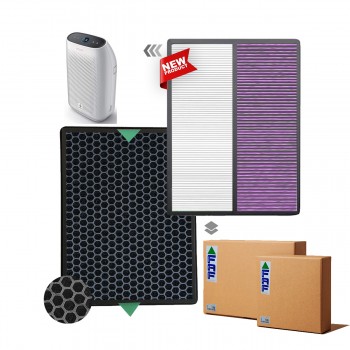 Philips 1000i Serisi Filtre AC1215 /10 Filtre, Hava Temizleyici Uyumlu FY1410 FY1413 Filtre Hepa + Karbon Natural mor Antibakteriyel