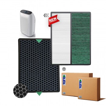 Philips 1000i Serisi Filtre AC1215 /10 Filtre, Hava Temizleyici Uyumlu FY1410 FY1413 Filtre Hepa + Karbon Natural yeşil Formaldehit