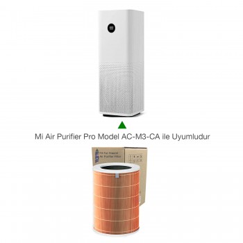 Xiaomi Mi Air Purifier Hava Temizleyici PRO Model: AC-M3-CA Uyumlu Özel Seri High Efficiency Filtre Turuncu FAF / True Hepa 14 Filtre  