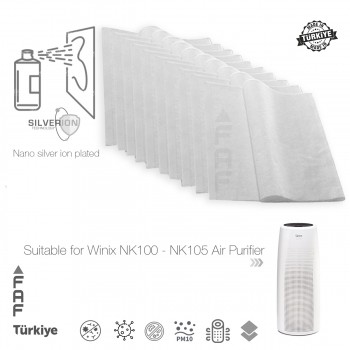 10 Adet Winix NK100 - NK105 Hava Temizleyici  Filtre Üstüne Uyumlu İlave Elekrostatik Toz Tutucu Koruyucu  Ön Filtre