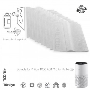 10 Adet Philips AC1715 Hava Temizleyici  FY1700/30 Filtre Üstüne Uyumlu İlave Elektrostatik Toz Tutucu Koruyucu  Ön Filtre